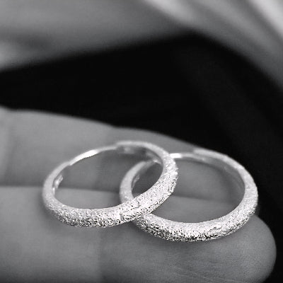 925 silver textured hoop earrings