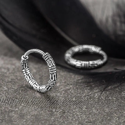 Vintage Look 925 Sterling Silver Hoop Earrings